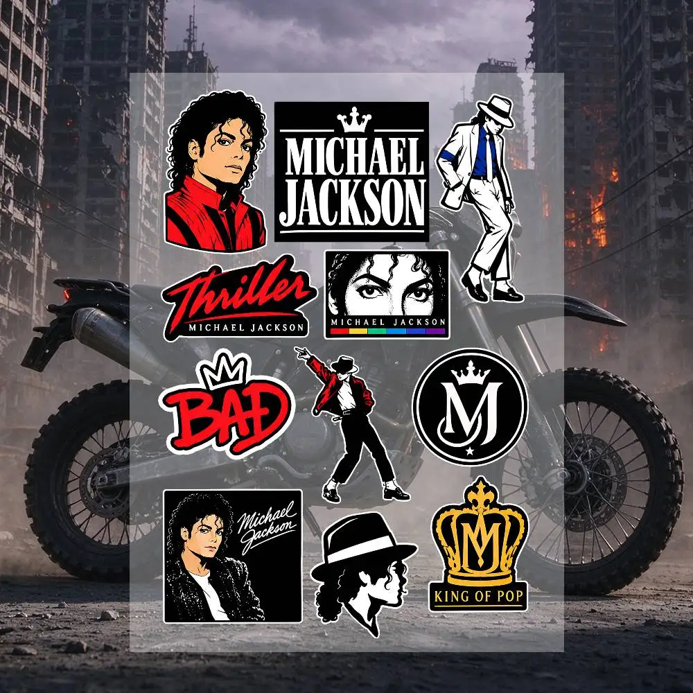 M-MichaelS J-Jackson Stickers Moto Sticker Auto Body Bumper Windows Motorcycle Laptop Walls Vinyl Decal Car Tuning Accessories