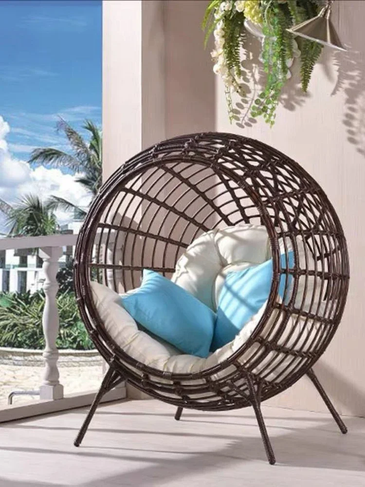 

Outdoor Lounge Villa Courtyard Leisure Rattan Sofa Balcony Bird Cage Recliner Outdoor Swimming Pool Rattan Chair