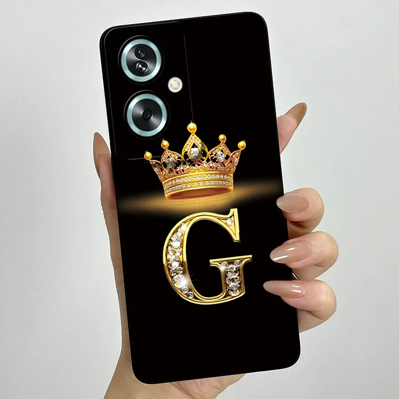For Oppo A79 5G Case Crown Letter Couple Cover CPH2553 CPH2557 Soft Silicone Case For Oppo A 79 A79 A2 Back Cover Bumper Housing
