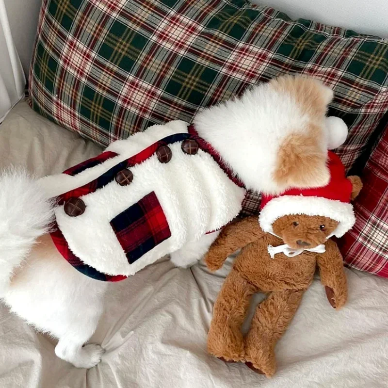 Dog Winter Clothes 2024 Dog Cardigan Pet Dog Coat Cat Jacket Chihuahua French Bulldog Vest Christmas Dog Clothing Puppy Costume