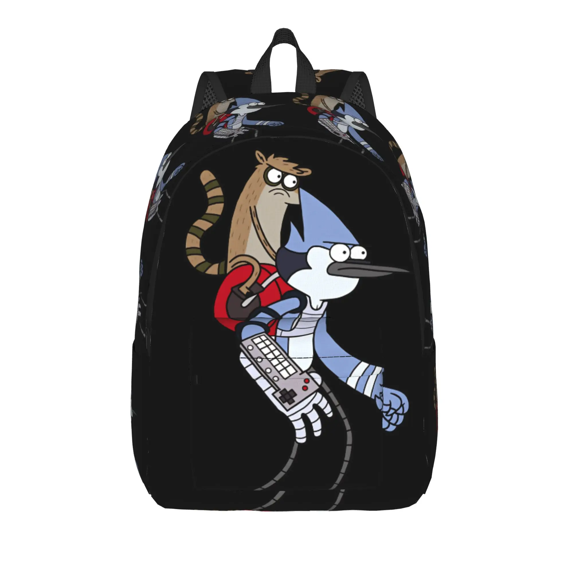 Mordecai And Rigby Regular Show Cartoon Characters Backpack  Outdoor Backpacks Boy Streetwear School Bags Colorful Rucksack