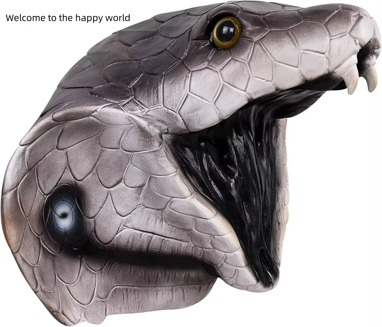 

Bulex Creepy Snake Mask Realistic Scary Cobra Head Animal Mask for Halloween Cosplay Carnival Party Masquerade Costume