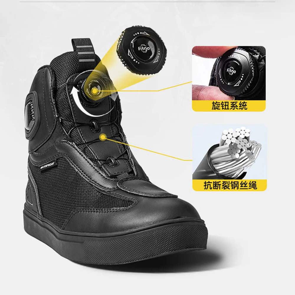 Winter Breathable Motorcycle Riding Shoes Anti Fall Rider Motorcycle Boots Wear Resistant Waterproof Motocross Boots