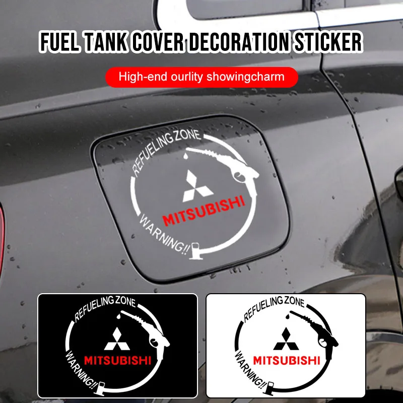 

1 шт. наклейка на крышку топливного бака автомобиля, виниловая модная декоративная эмблема для Mitsubishi ASX Lancer Pajero Outlander L200 EVO Lancer EX