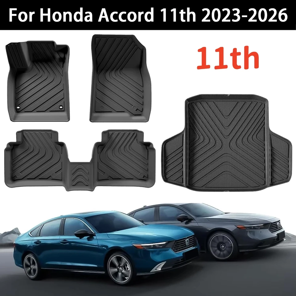 For Honda Accord 11th 2026 2025 2024 2023 TPE Floor Mats & Trunk