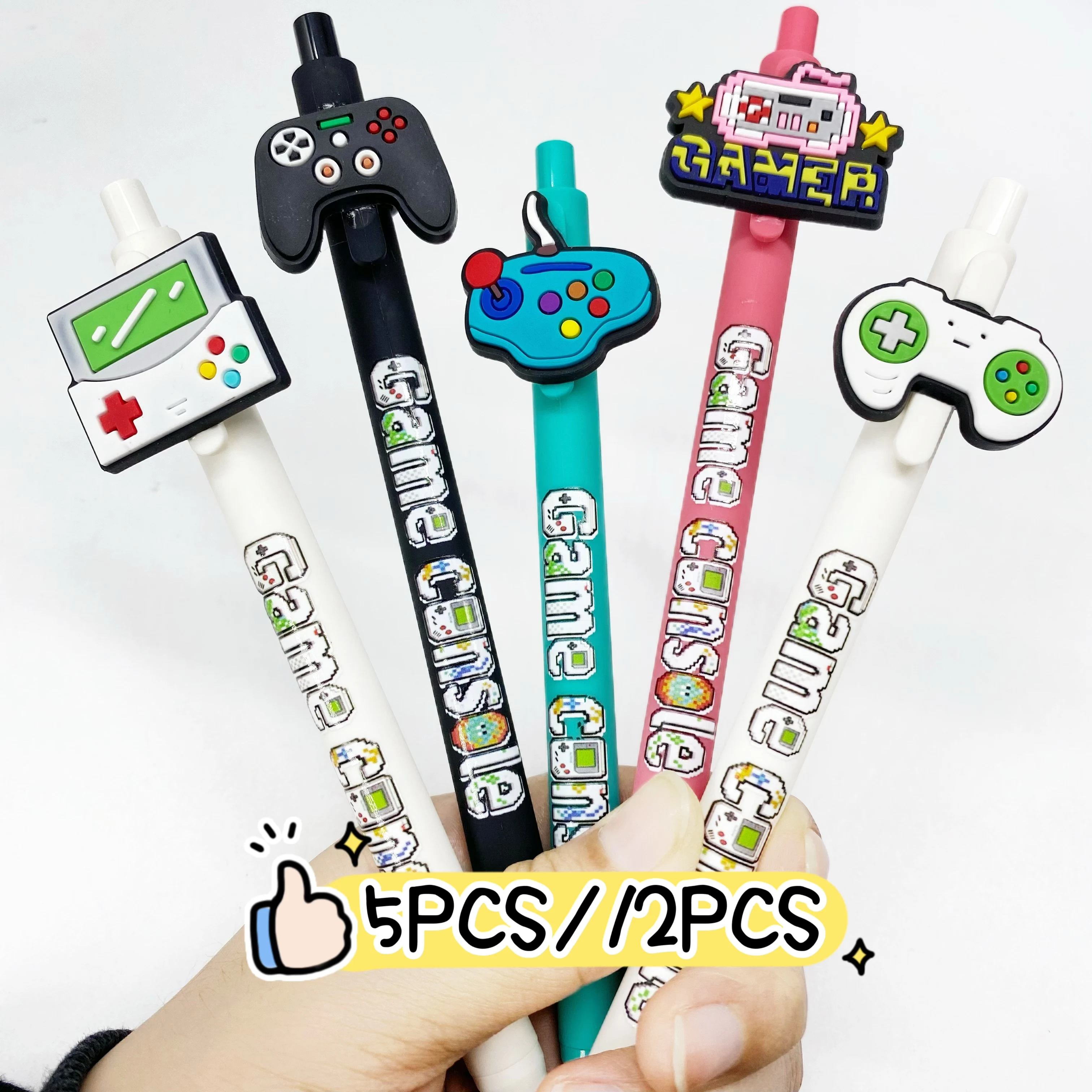5PCS/12PCS Game Controller Style Mechanical Pencils Back-to-School Supplies Creative Student Stationery Office Decorative Pens