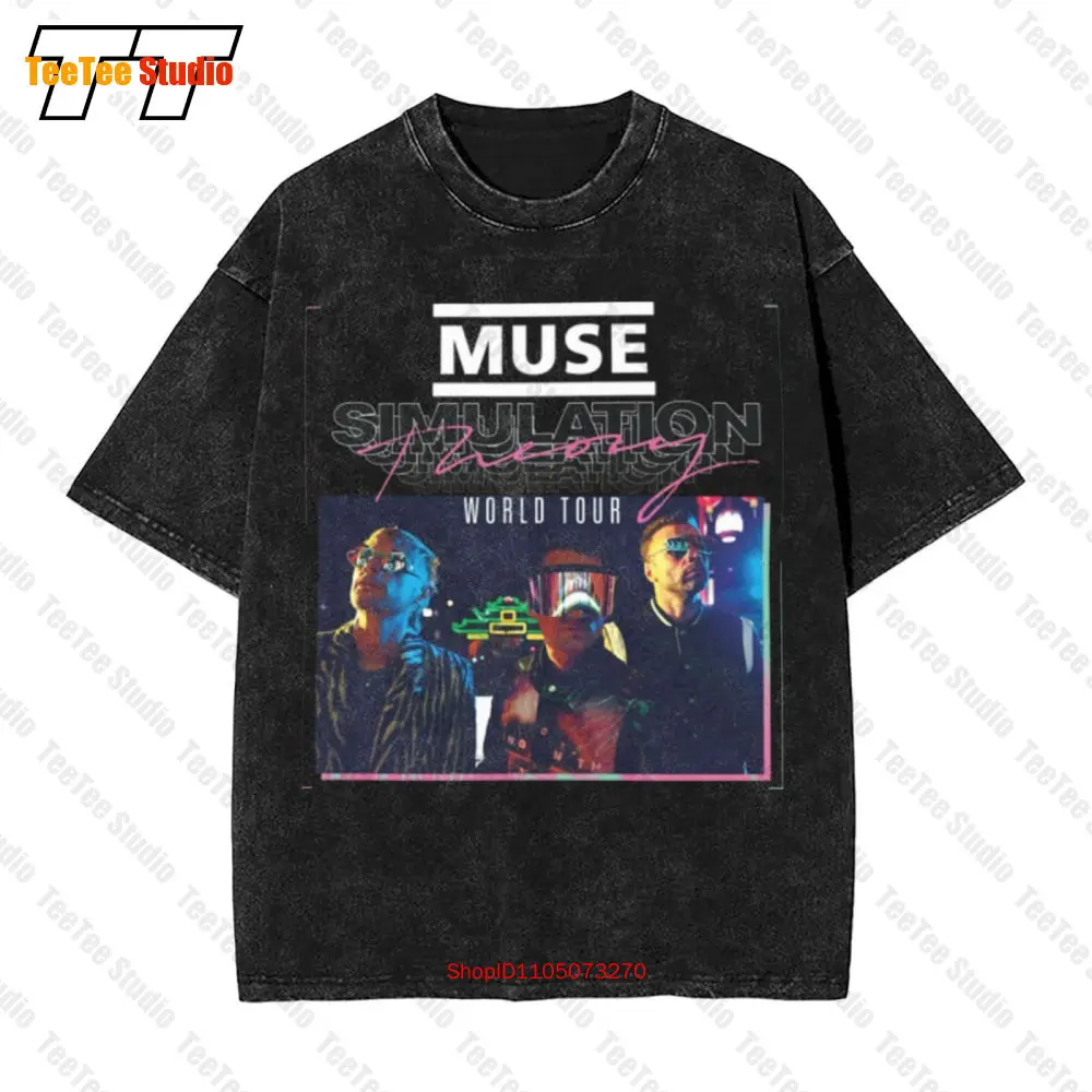 

Винтажная футболка большого размера с концертом Muse Simulation Theory World Tour 2019, BKA4