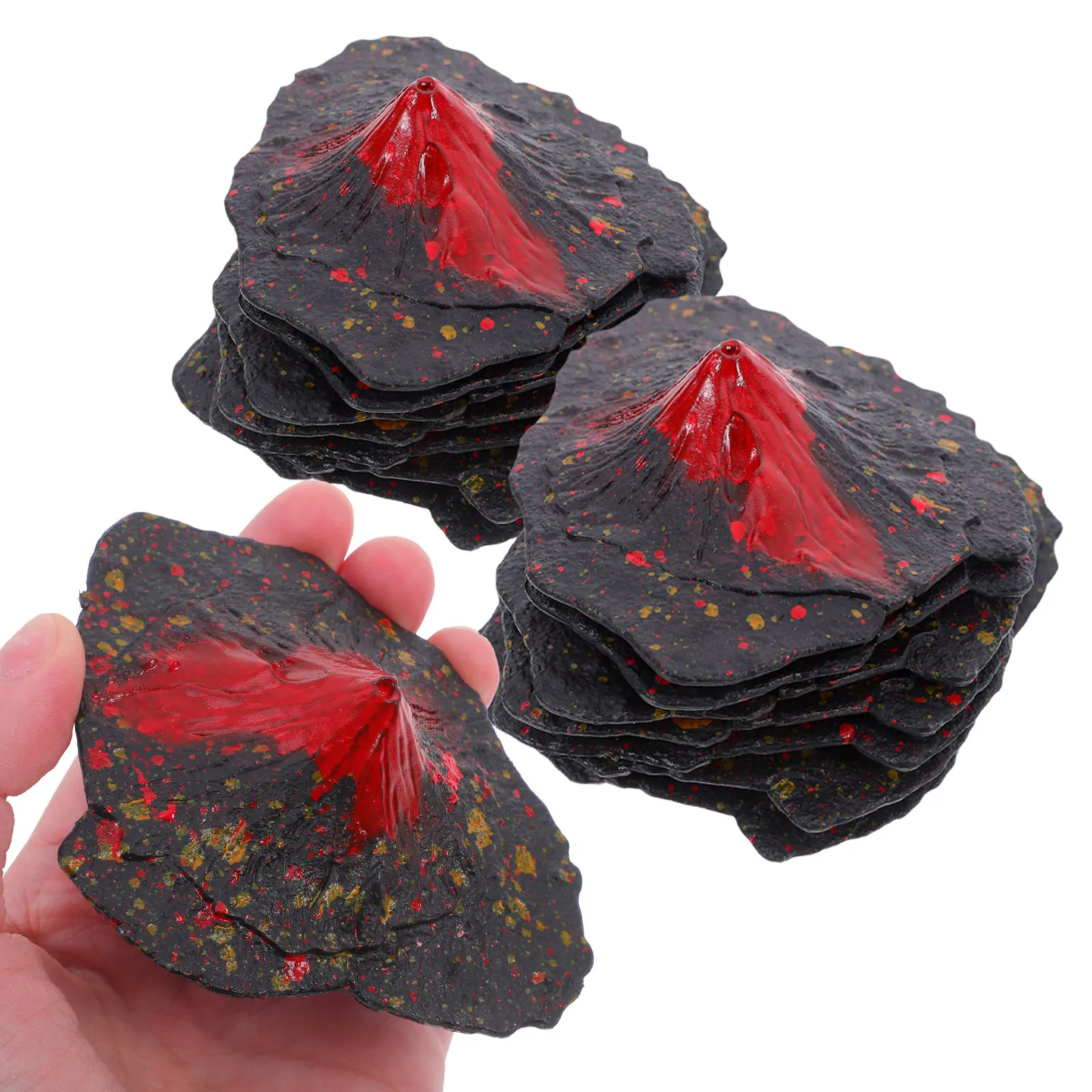 

16Pcs Volcano Simulation Plastic Miniature 3.5cm for Geography Teaching Science Experiments Aquarium Bonsai Decoration