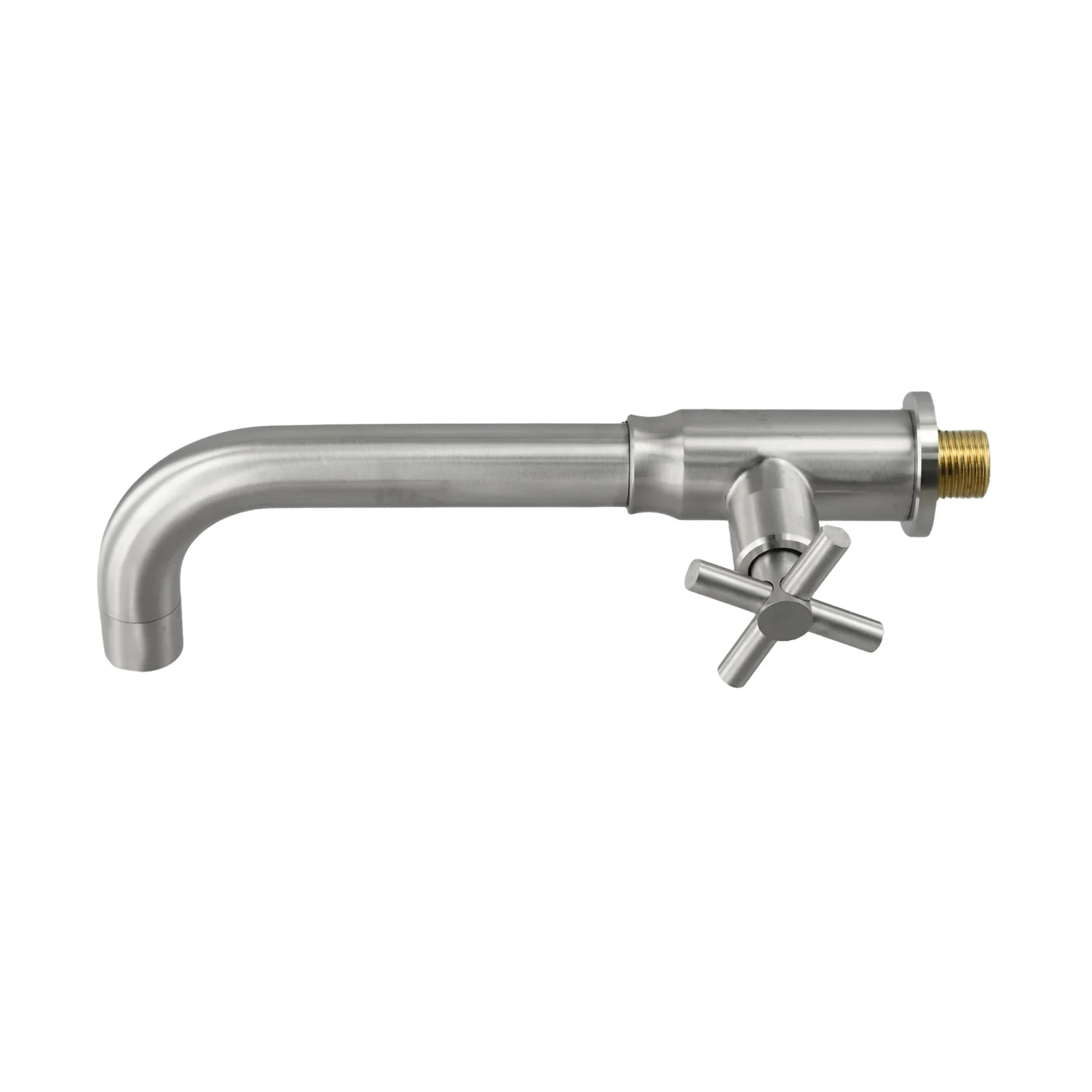 Wall Mounted Single Cold Water Faucet SUS304 Stainless Steel Basin Tap For Bathroom Sink Garden Pool Plumbing Fixture