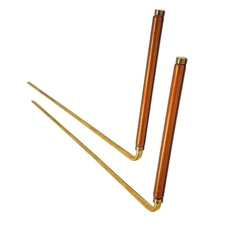 M16K-สําหรับสมบัติน้ําค้นหาเครื่องมือทองแดงเครื่องตรวจจับโลหะ Dowsing Rod 2 ชิ้น Divining Probing Rod