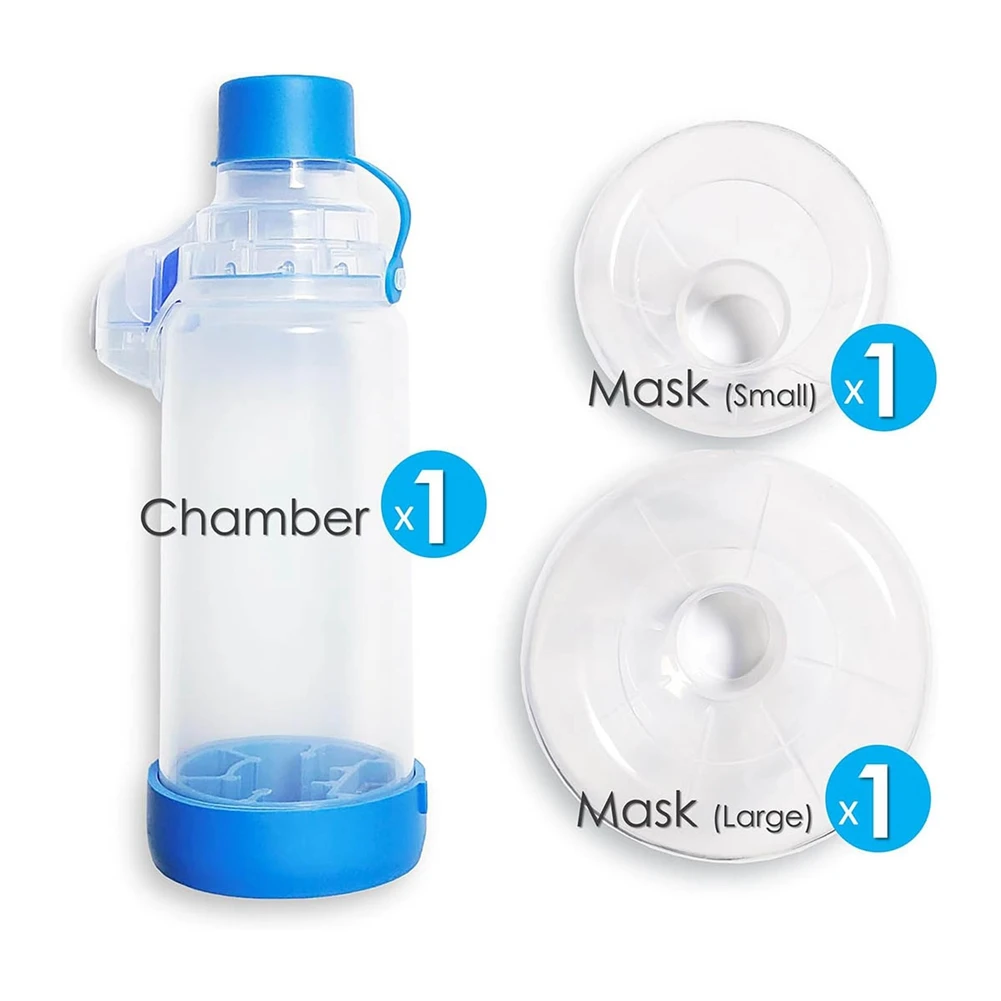 Inhaler Spacer with 2 Masks for Pets Cat and Small Dog Inhaler Spacer for MDI,with Round Shape Silicone Mask, Aerosol