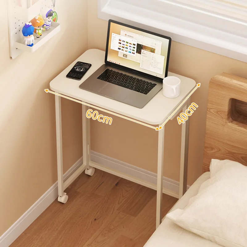  Domestic Bedroom Wheeled Nightstand Simplistic Student Folding Study Desk Nordic Style Portable Computing Stand