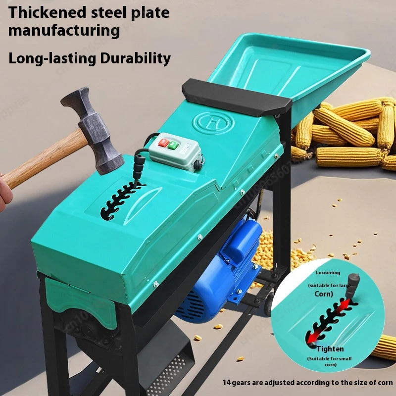Automatic Corn Thresher Machine Electric Powered Maize Sheller For Home Use With Compact Design Efficient Shelling Performance