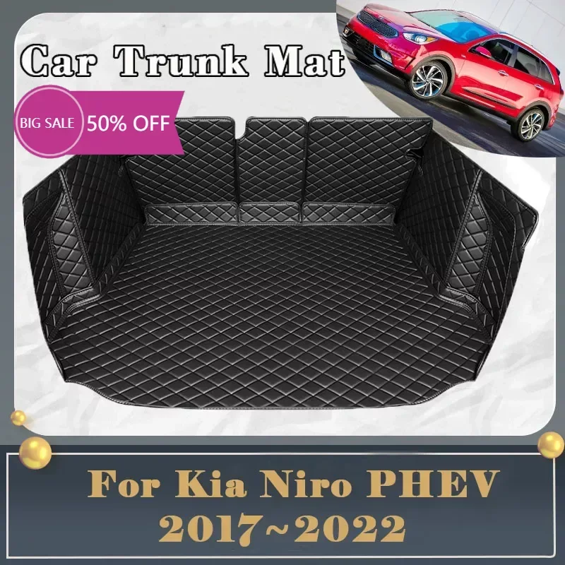 

Car Trunk Mat For Kia Niro PHEV EV 2017~2022 Dirt-resistant Fully Surrounded Rear go Tray Accessories 2020 2021