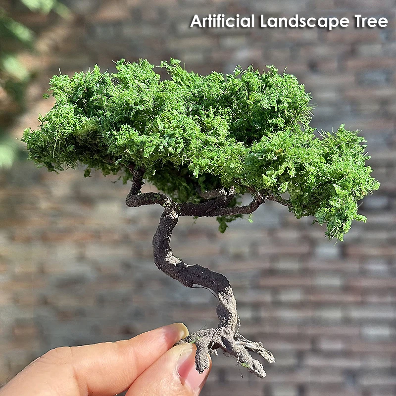 Mountain Pine Tree Model High-Quality Miniature Wire Tree Field Landscape Military Sand Table Material Train Railway Layout