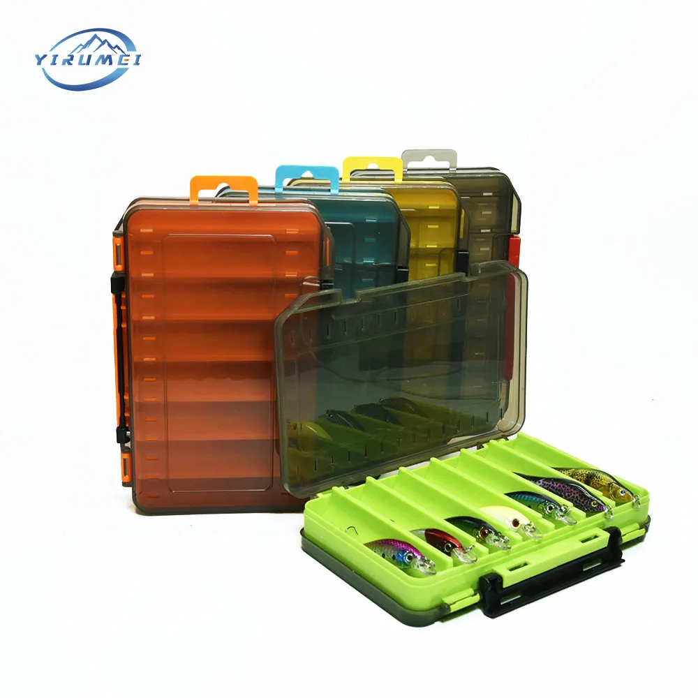 Sided FishingTackle Box 14 Cells Bait Lure Hook Storage Box  Fishing Tool Accessories Storage Box Carp For Fishing Wobblers