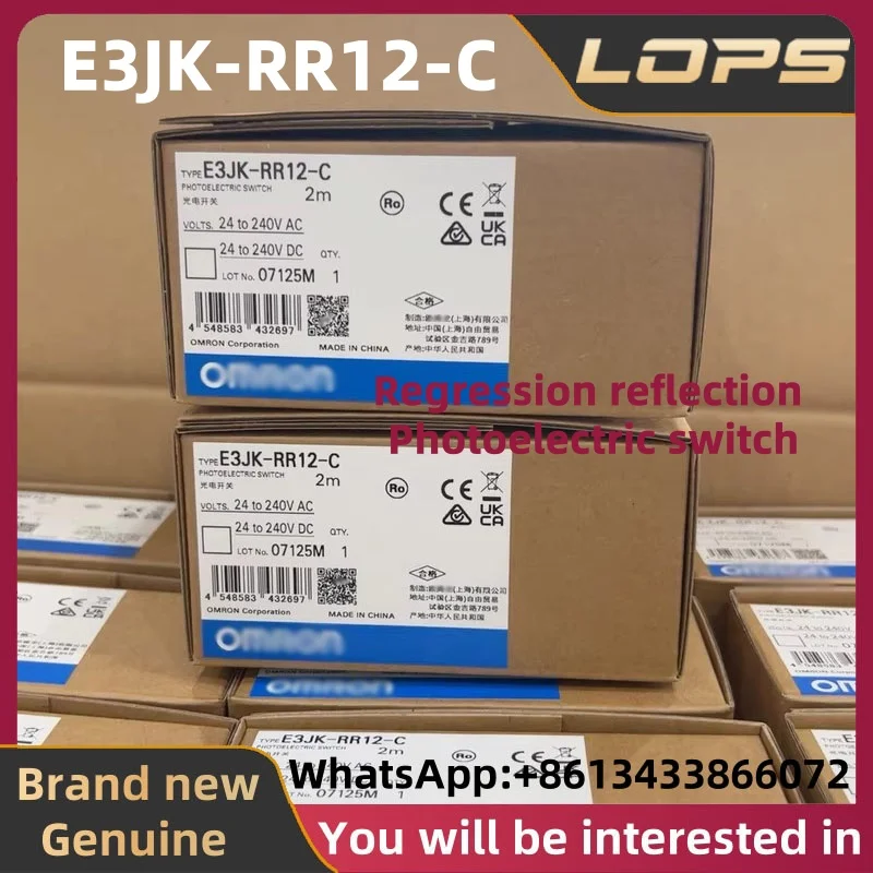 E3JK-RR12-C Tout nouveau commutateur photoélectrique à réflexion de régression original, grande quantité en stock, bienvenue à consulter.