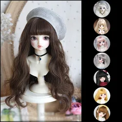 BJD SD 1/3 1/4 1/6 1/8 Neat bang curly hair high temperature fiber doll wig  doll accessories 24 color