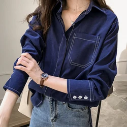 camisas de mujer Spring Long Sleeve Women Shirts Casual Top Elegant Turn Down Collar Office Lady Blouses Korean shirts & blouses