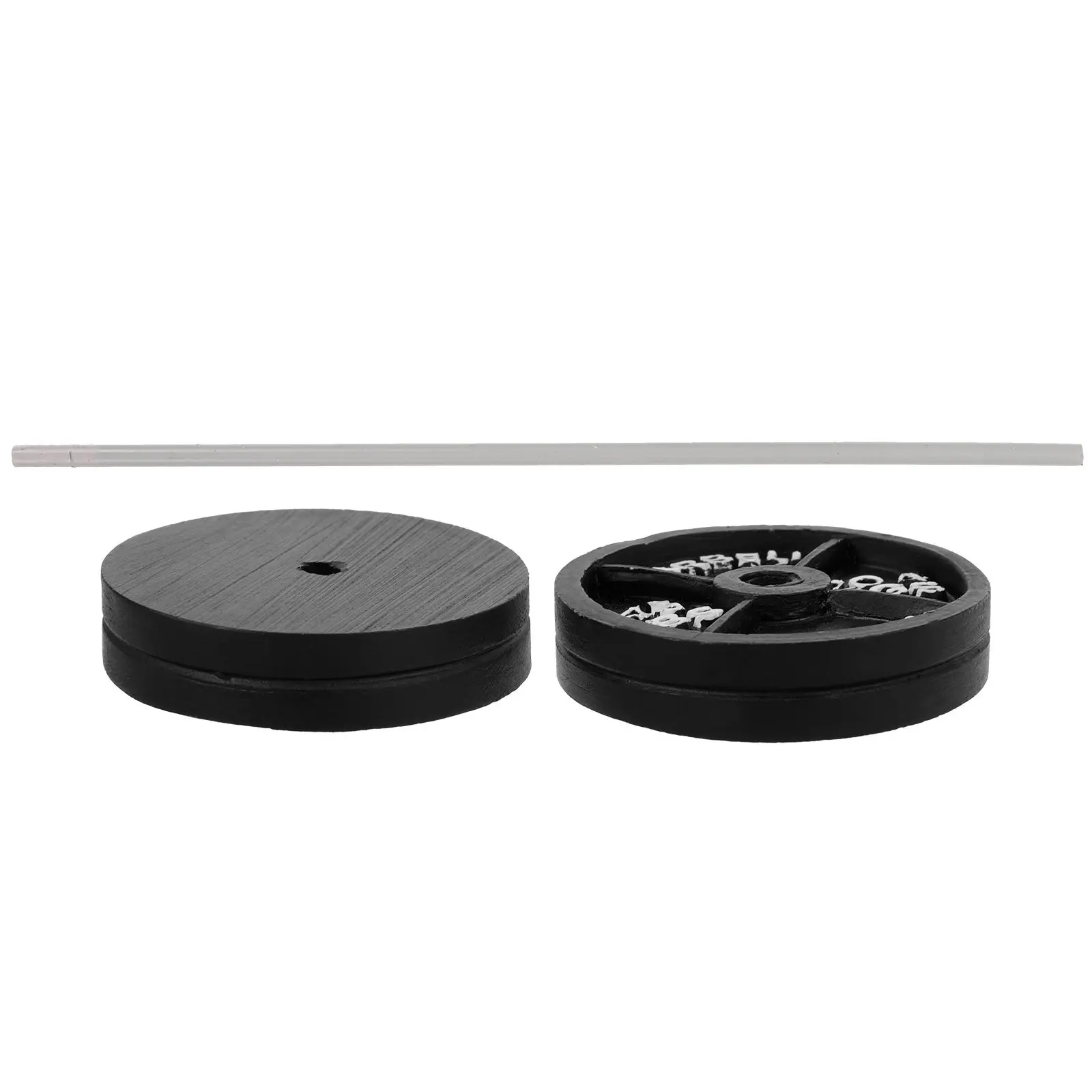 

Miniature Barbell Plastic Iron Material Lifelike Shape Mini Room Accessory Mini Fitness Barbell Ornament House Accessories