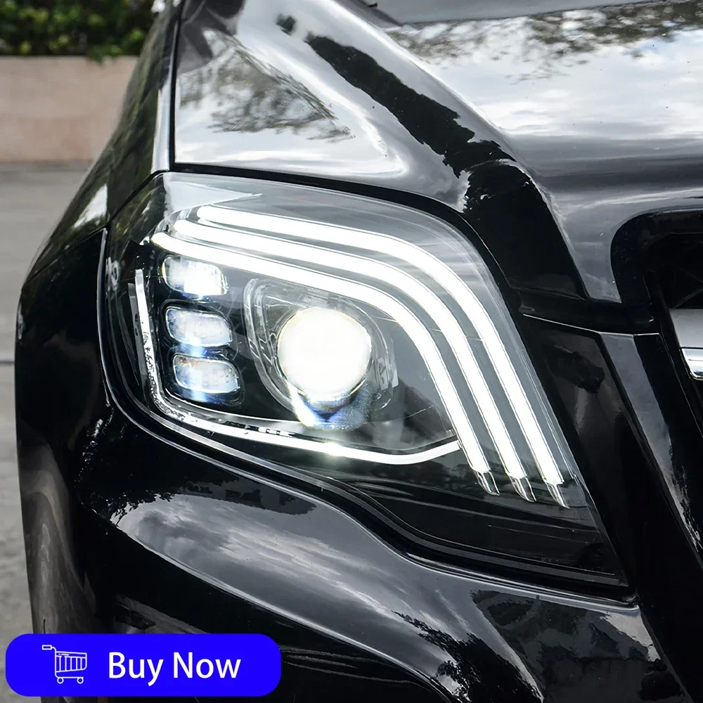 لبنز GLK X204 2013-2015 سنة ترقية عالية تكوين LED عالية الجودة سيارة مجموعة مصابيح أمامية المزدوج العارض عدسة الملحقات