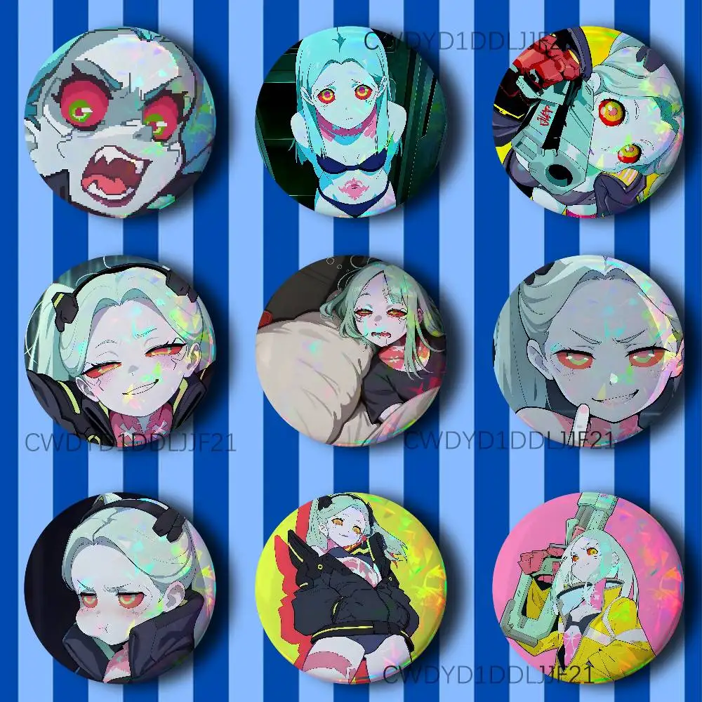 

C-Cyberpunk-es Rebecca Badge Brooch Figure Lapel Pins Clothes Backpack Fashion Cute Collection Decoration Display