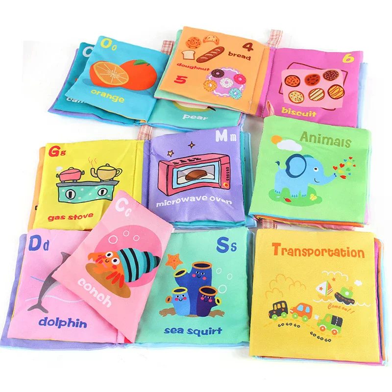 Baby Food Fruits - Baby Cloth Books Children's Cognitive Cloth