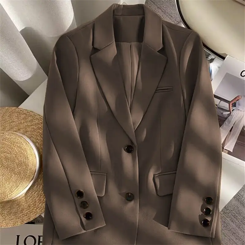 Nouveau costume de printemps 2025 veste de costume pour femmes avec petit tempérament et sensation haut de gamme ample décontracté Chic élégant mode manteau haut