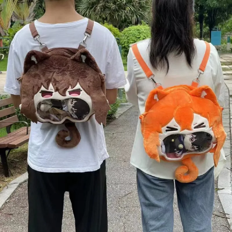 Stray Dogs Role Shape Plush Bag Cartoon Cute Decorative Storage Backpack Large Capacity Women's Makeup Bag Anime Characters Bags