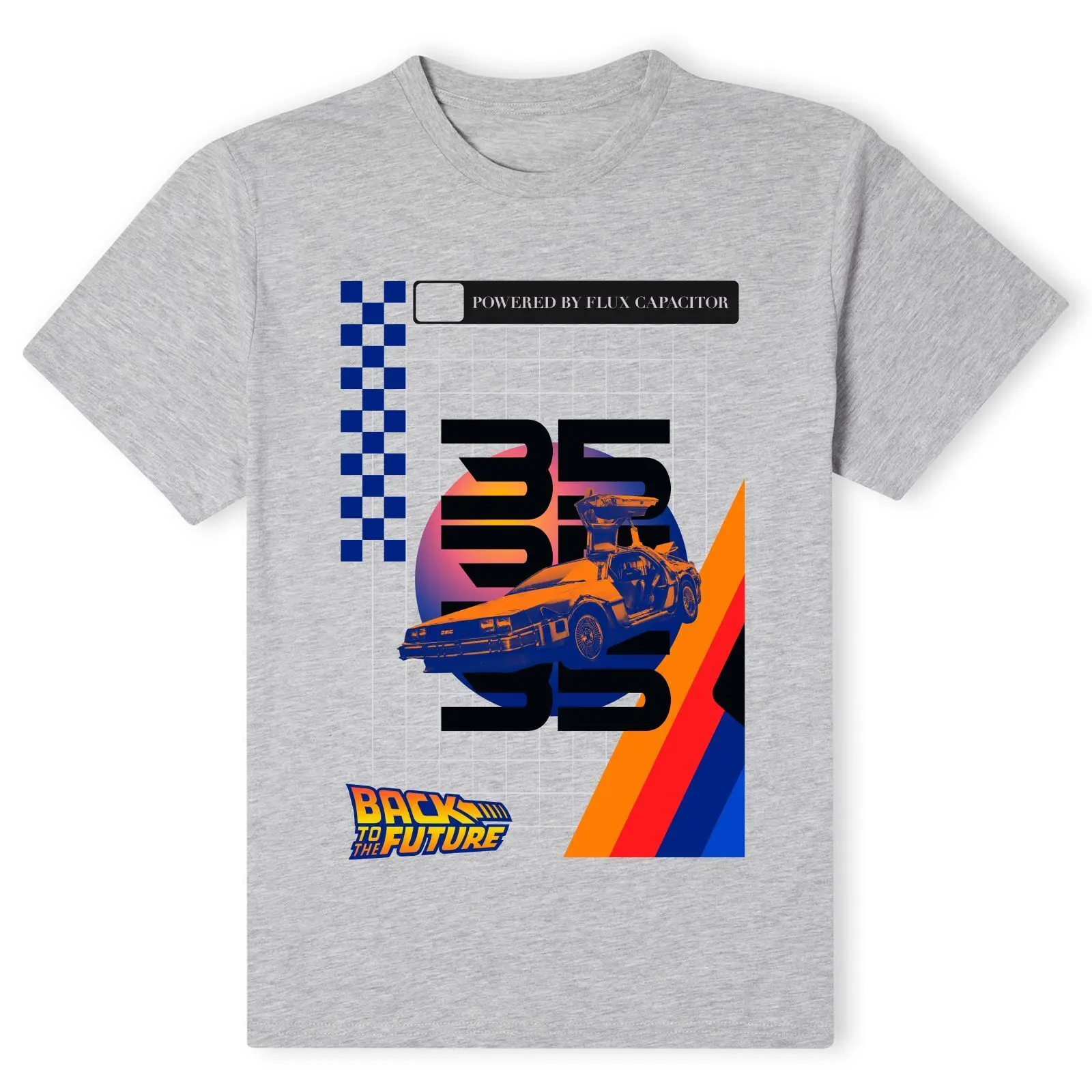 

Official Back to the Future Powered Car T-Shirt - Grey