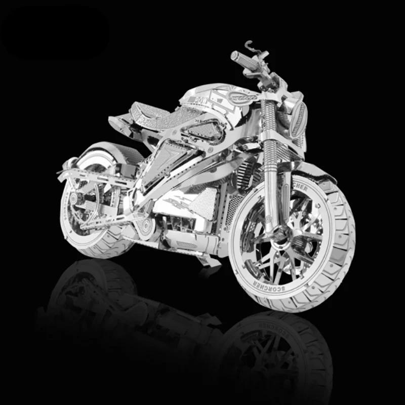 motorbike 3D Metal Puzzle  model kits DIY Laser Cut Puzzles Jigsaw Toy For Children