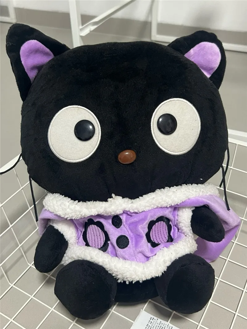 Winter Chococat Plush Toy Removable Coat Cute Anime Black Cat Stuffed Animals Kawaii Soft Doll Kids Toys for Girls Gift