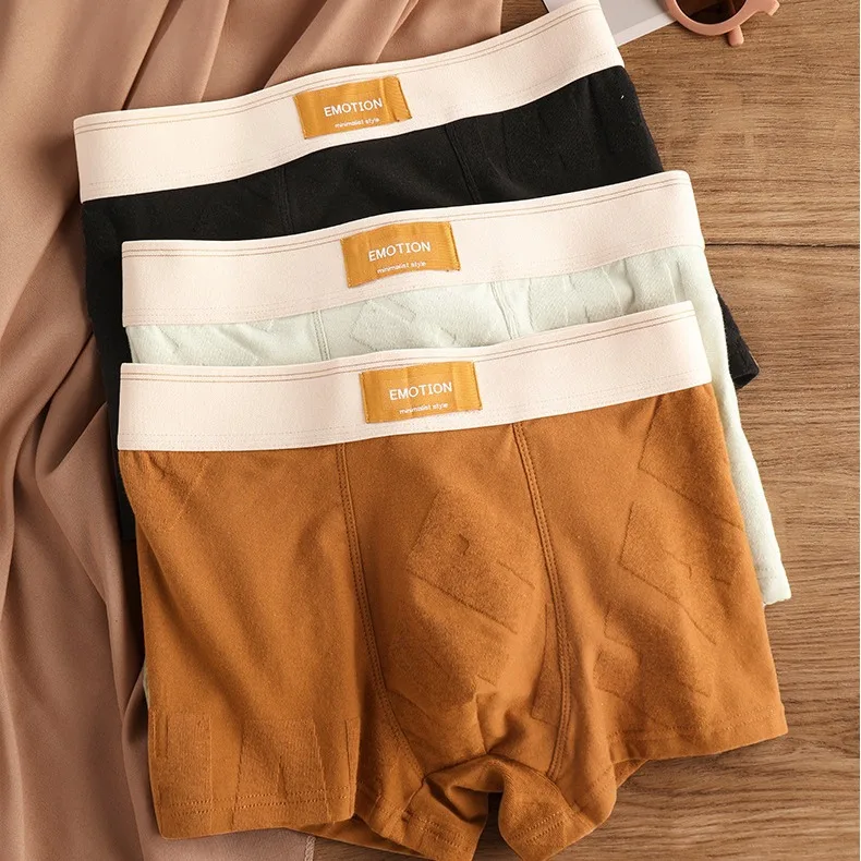 

Cotton Men Underwear Jacquard Letter Pattern Sexy Briefs Breathable Comfortable Boxers Mens Panties Hombre Homme Boxershorts