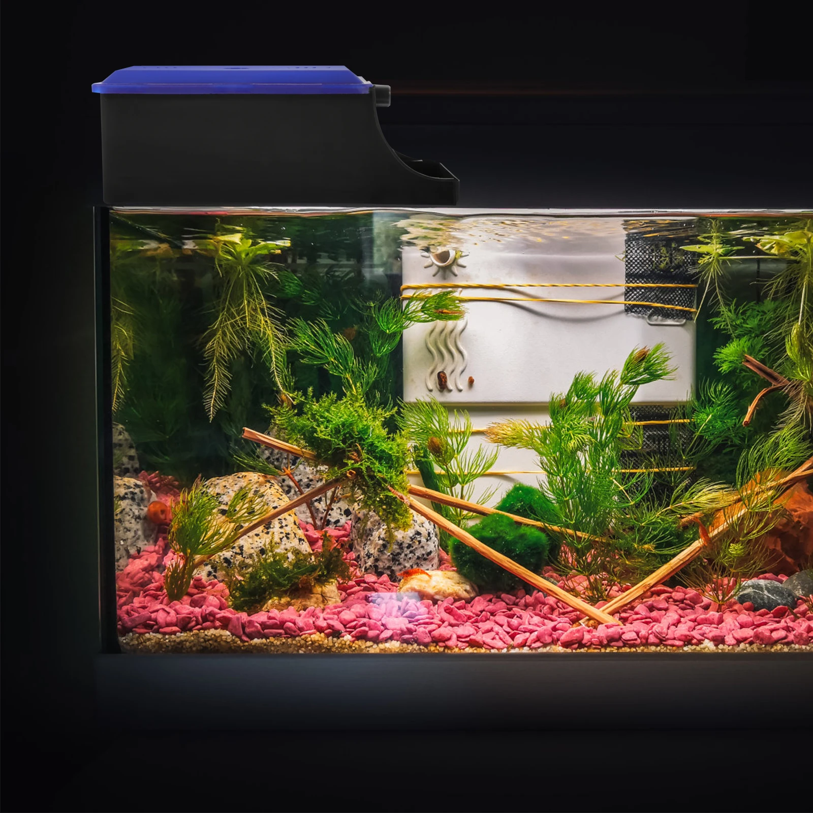 

Adjustable Aquarium Filter Box 24-41Cm Refillable Fish Hanging Filter For Turtle Tank Fish Tank Filtration System Aquarium