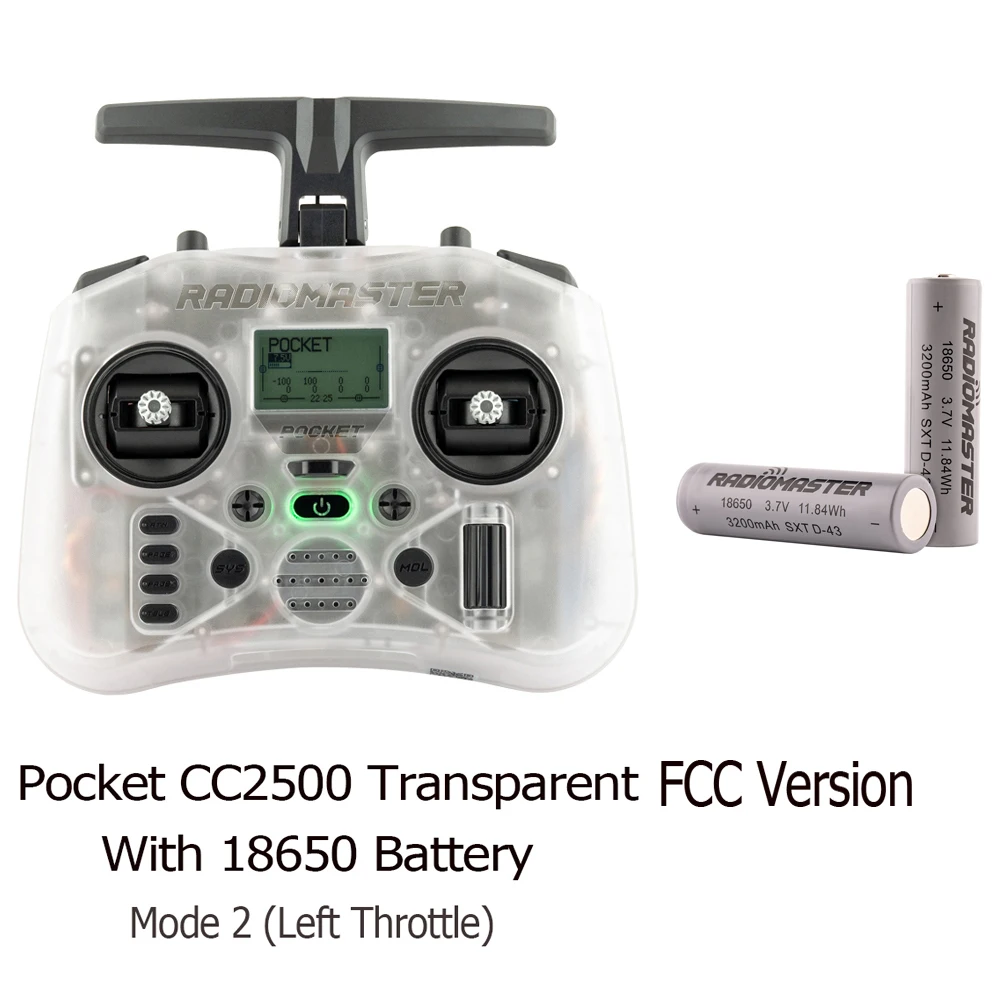 Radiomaster Pocket Hall Gimbal Sender Fernbedienung Tragbare leichte integrierte LED-Licht faltbare Antenne