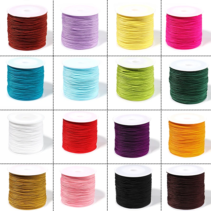 

Apx 90m/Roll Chinese Knot Macrame Cord Nylon Cord Thread Bracelet Braided String DIY Tassels Beading Shamballa String Thread