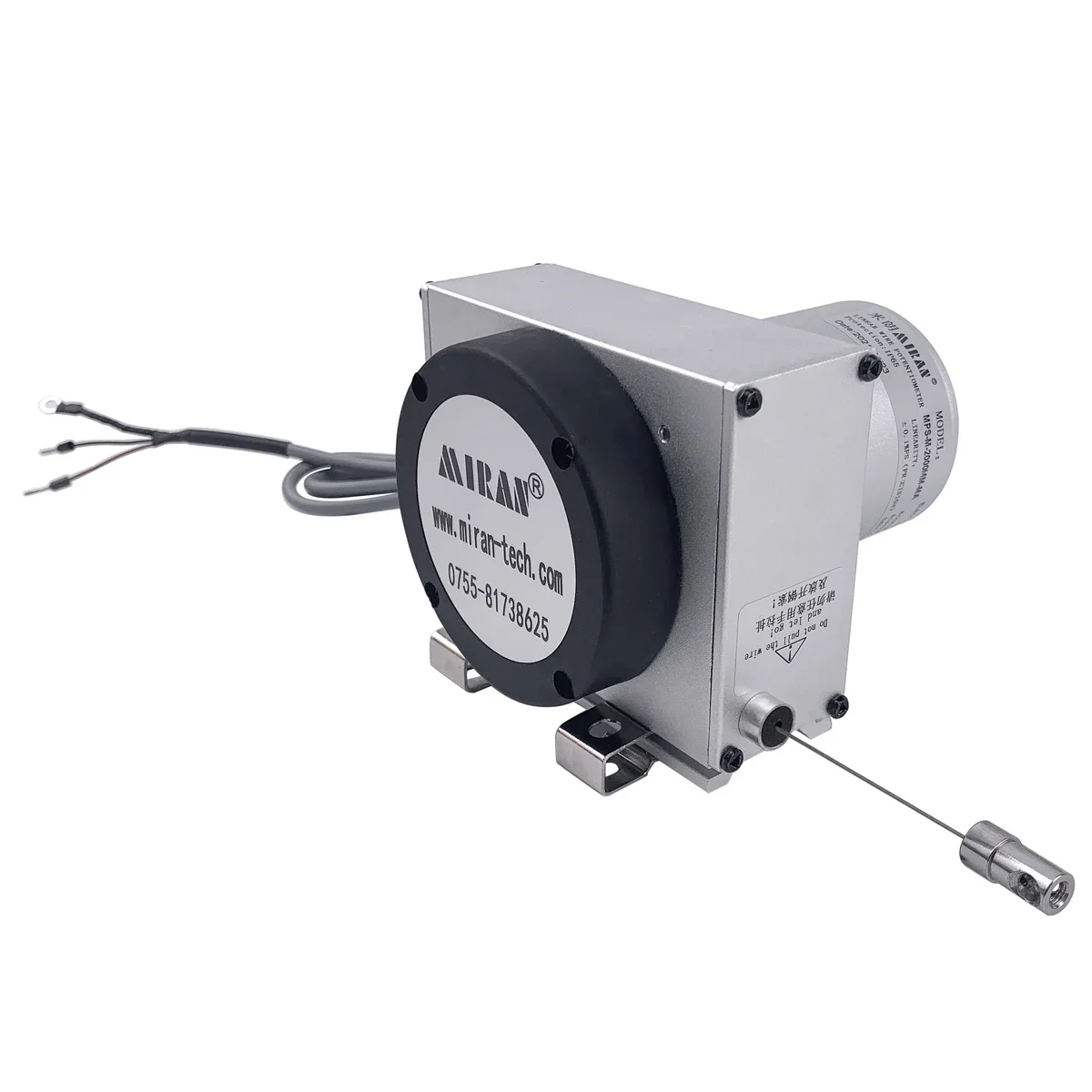 Miran Draw Wire Potentiometer String Encoder MPS-M เอาต์พุต4-20mA 3000มม. พร้อมกรอบใส