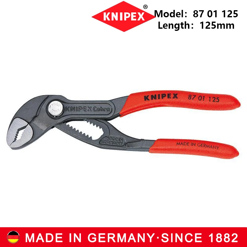 KNIPEX Tools Cobra Water Pump Pliers 8701125 8701150 8701180 8701250 8701300 8701400