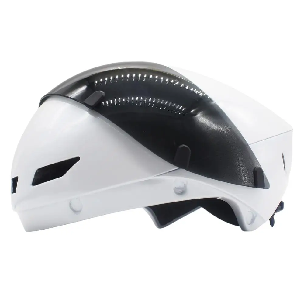 YUMAJ TT Bicycle Helmet Aerodynamic Triathlon-Specific Cycling Helmet with Panoramic Surround Magnetic Goggles YM-88