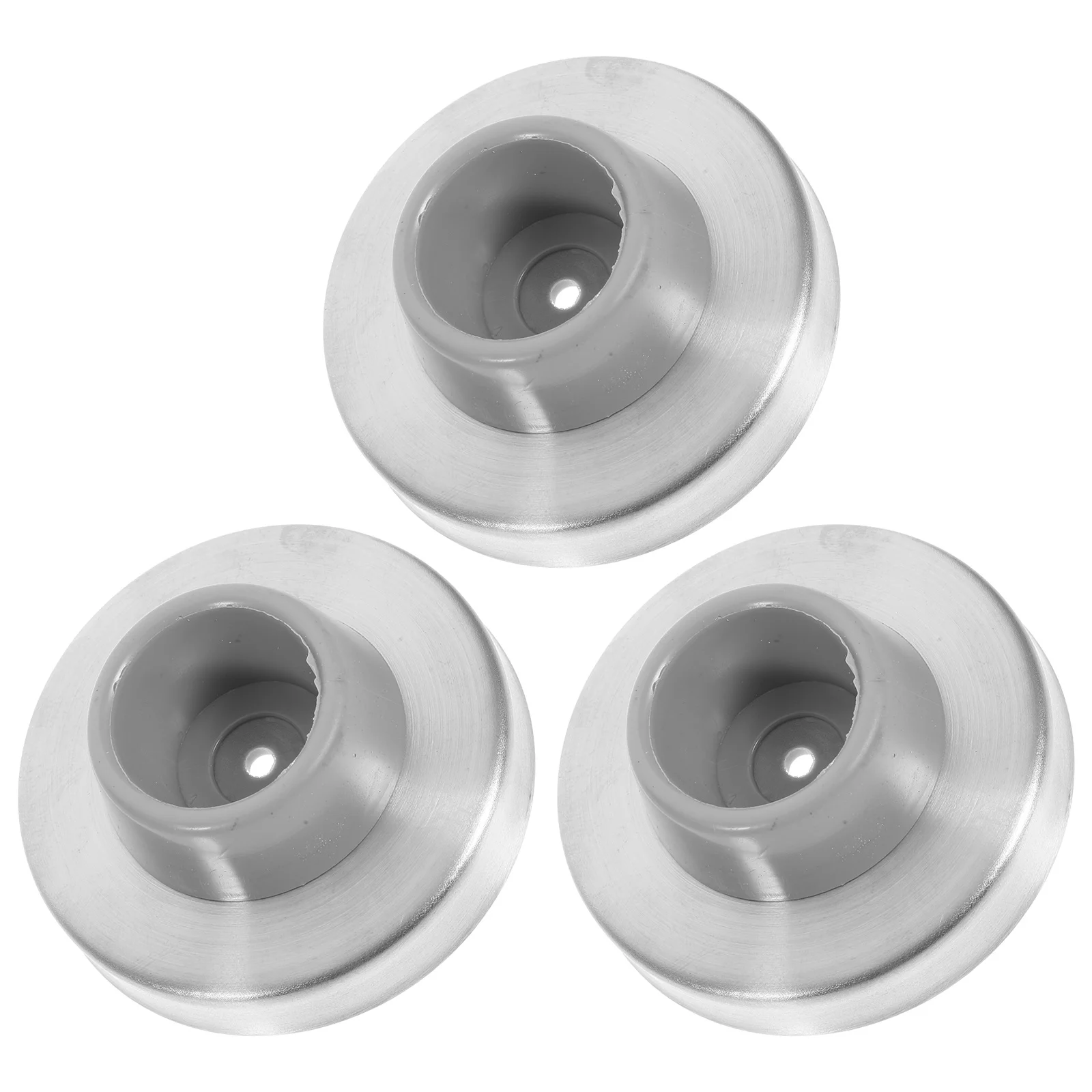 

3Pcs Concave Door Stopper Wall Protector Durable Stainless Steel Rubber Door Handle Cushion Prevent Wall Marks