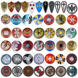 MOC Medieval Castle Knights Shield Figures Parts Building Blocks Soldiers Armor Warriors Weapons Accessory Bricks Kids Toys Gift