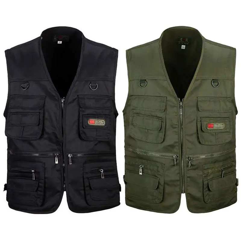 Men's Fishing Vest With Multi-Pocket Zip For Photography / Hunting / Travel Outdoor Sport