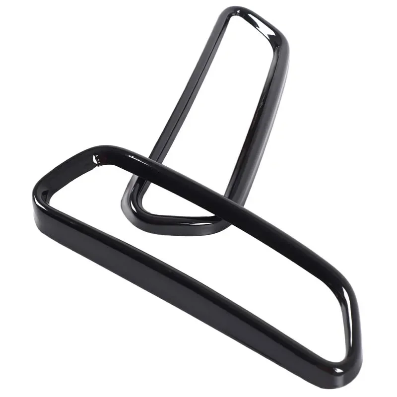

2Pcs Stainless Steel Gloss Black For Audi A6L 2016-2018 Car tail throat exhaust muffler pipe decorative cover Car accessories