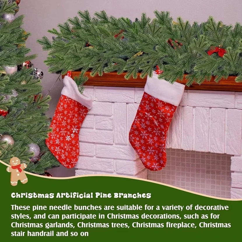 

50Pcs Artificial Plants Christmas Tree Home Room Decoration Accessories Wedding Outdoor Yard Garden Flowers Wreath Diy Wholesale