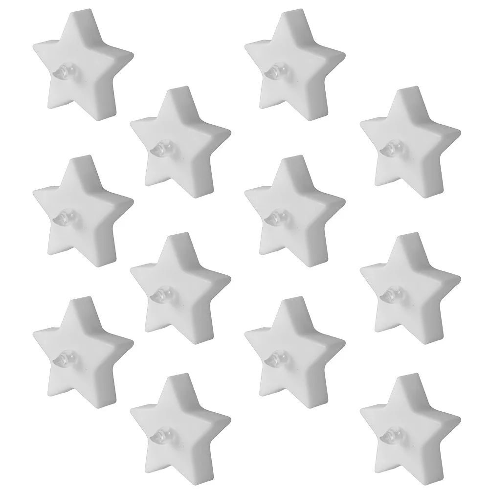 12pcs Led Electronic Lamp Warm White Plastic Fake Tea Wax For Christmas Party Decor Flameless Electric