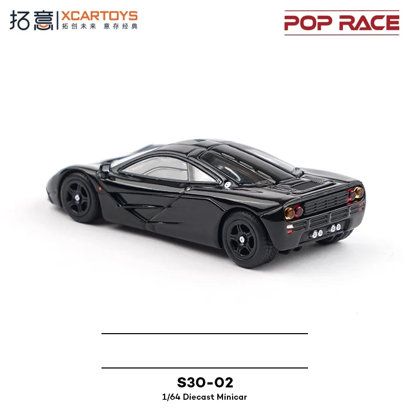 S30-02 Xcartoys x POP RACE 1:64 F1 Jet Black Diecast Model Car #4