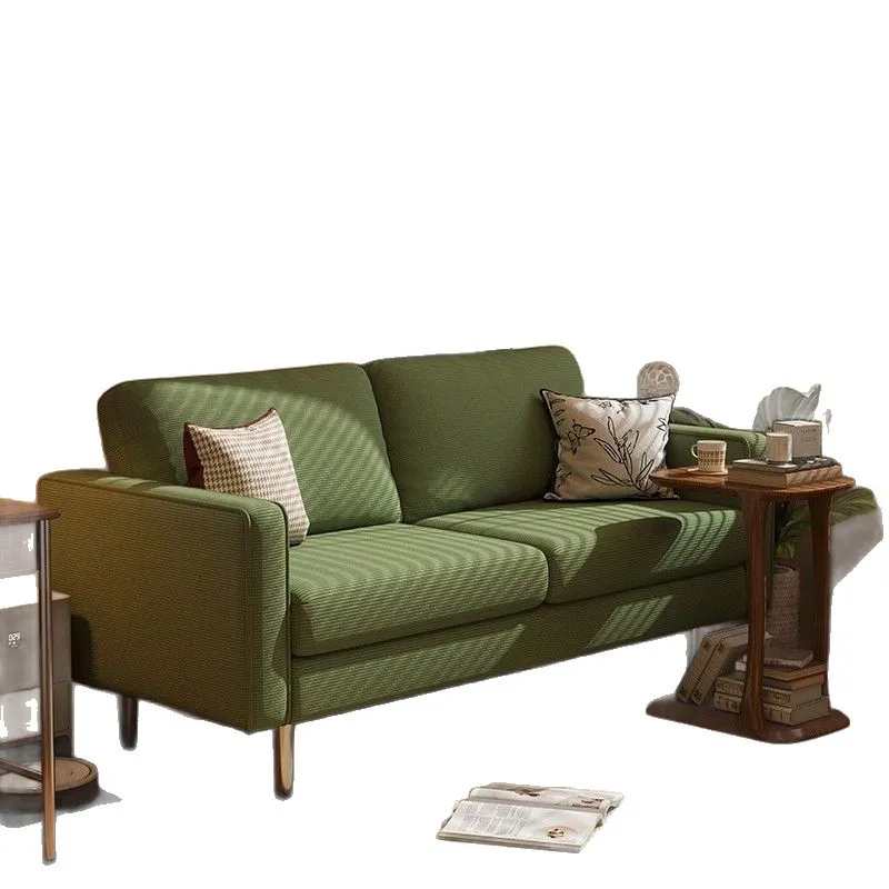 

Ретро вельветовый диван для маленькой квартиры, гостиной, ткань, простой антикварный японский двойной маленький диван