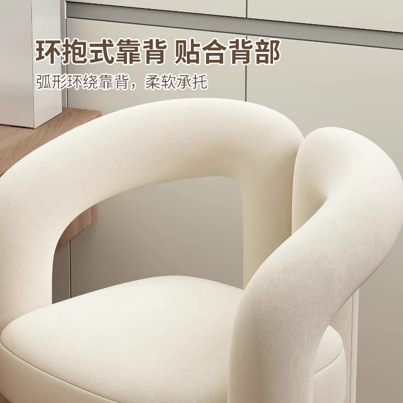 table chair for girls' bedrooms, with a backrest, a popular choice for dressing rooms and nail salons.