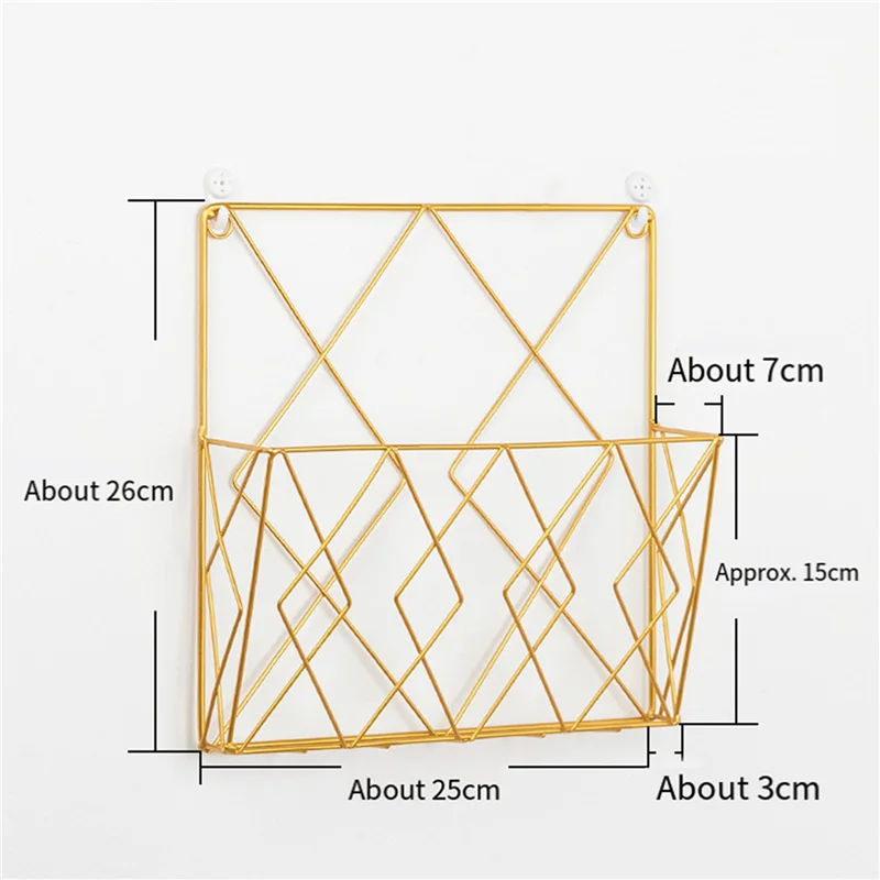 ABUL-2X Wall Mounted Bookshelf Door Hanging Organizers Wall Magazine Book Shelves Hanging Wall Files Wire Wall Book Rack-B