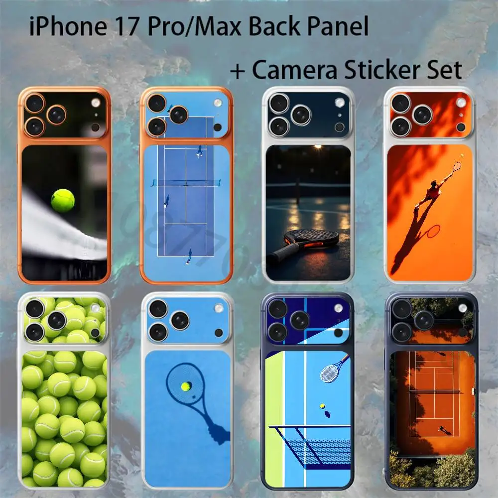 Luxury design of tennis racket For iPhone 17proMax/17pro Full Cover Decal Skin Wrap Colorful Rear Protective Sticker Film